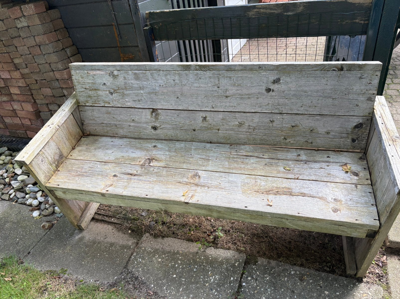 Te Koop: Tuinbank van steigerhout, Ophalen, Gebruikt, Hout