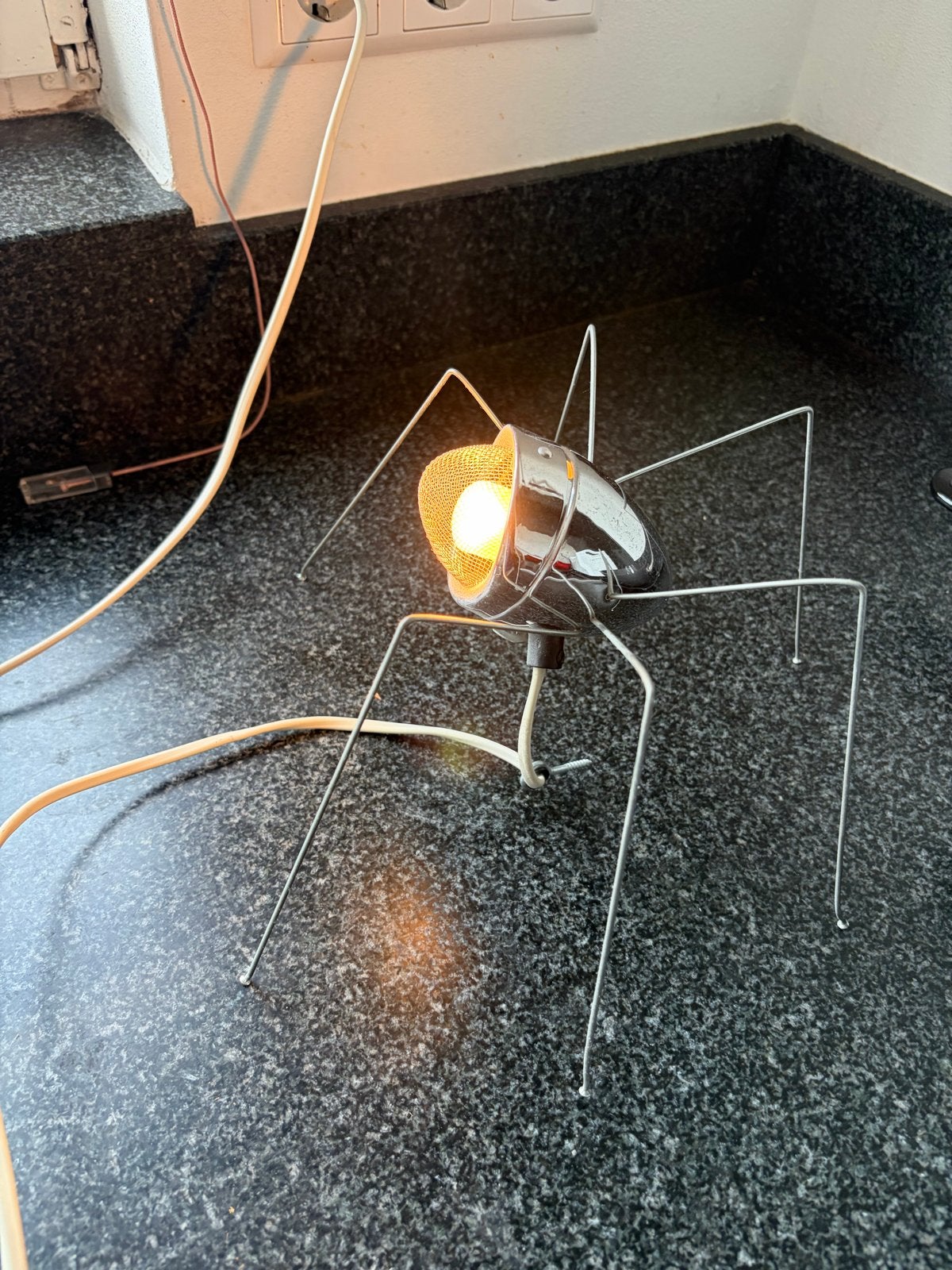 Unieke spinlamp - Spider lamp van Marcel Douwe Dekker, Metaal, Overige merken, Gebruikt, Overige fittingen
