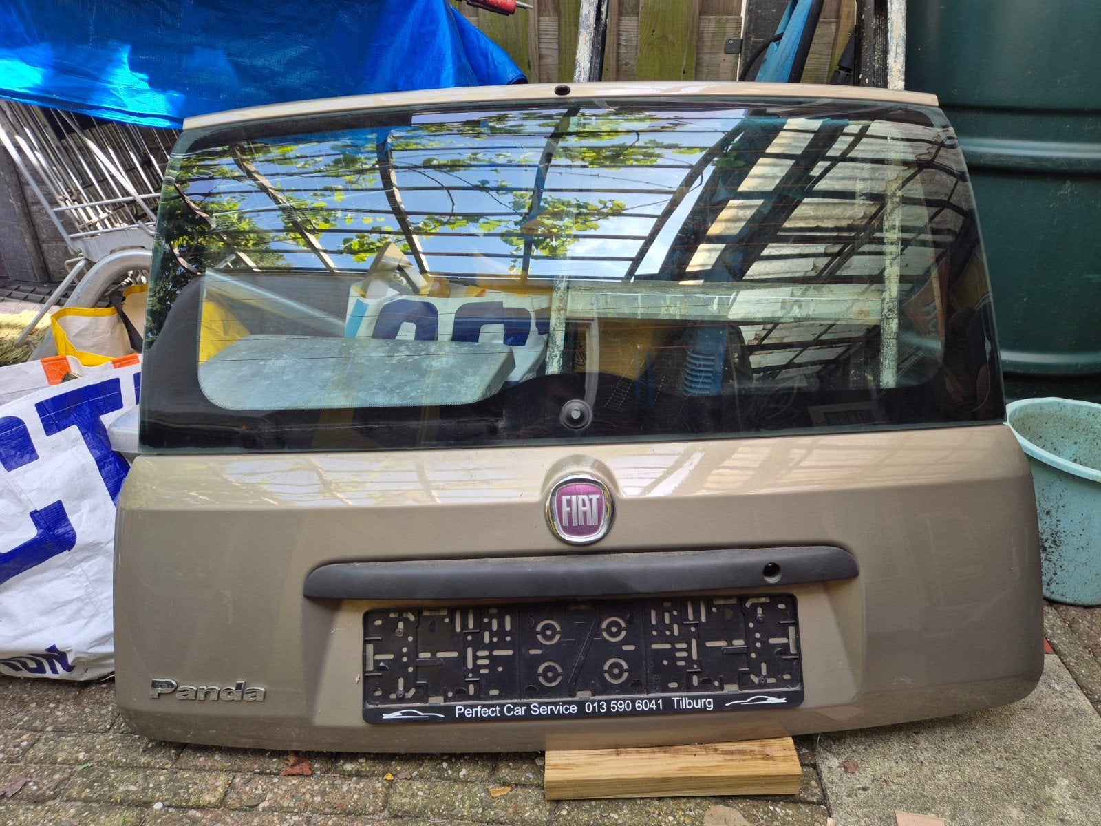 Achterklep Fiat Panda 1.2 uit 2008 - Beige/Goud, Ophalen, Gebruikt, Achterklep, Achter
