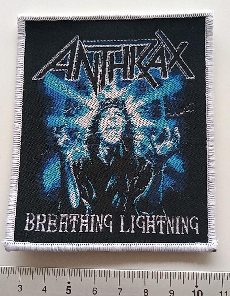 Anthrax   ltd edtion breathing lightning patch a31 metal, Verzenden, Nieuw, Kleding
