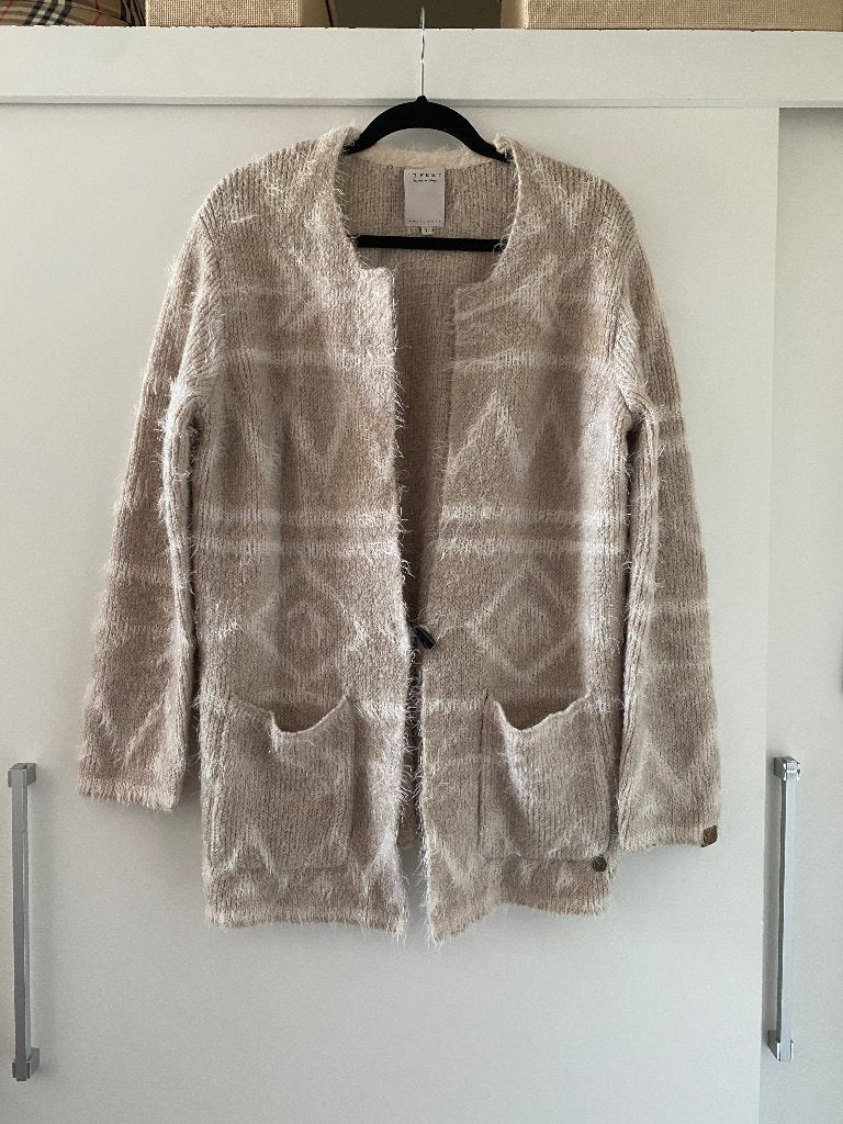 10 FEET dames fluffy beige comfy vest trui mt L, 10 Feet, Beige, Maat 42/44 (L), Ophalen of Verzenden