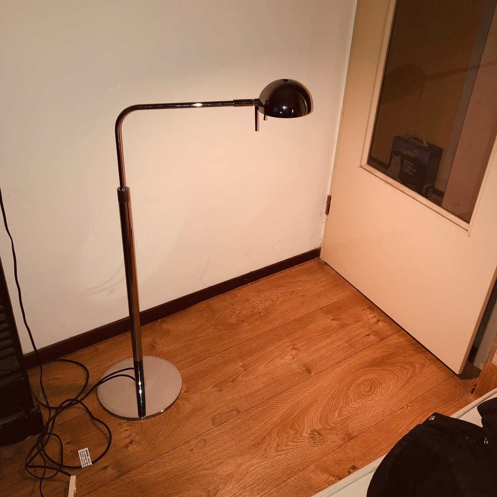 Vintage Ikea BRASA+ Chroom Vloerlamp,  Henrik Preutz, Antiek en Kunst, Ophalen, 130 cm, Zilver, Beweegbaar