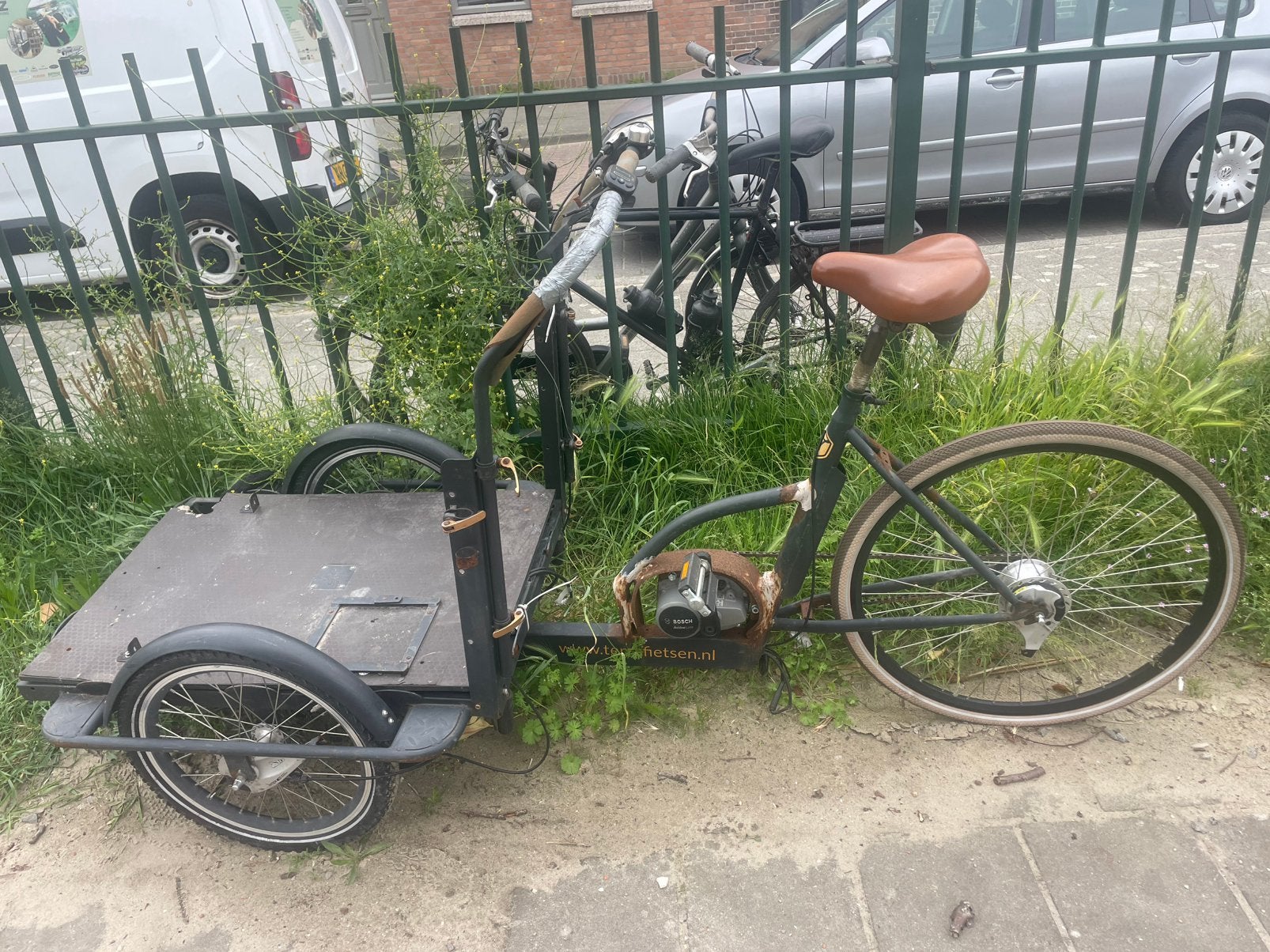 Bakfiets met nieuwe Bosch motor en accu, Ophalen of Verzenden, 4 kinderen of meer