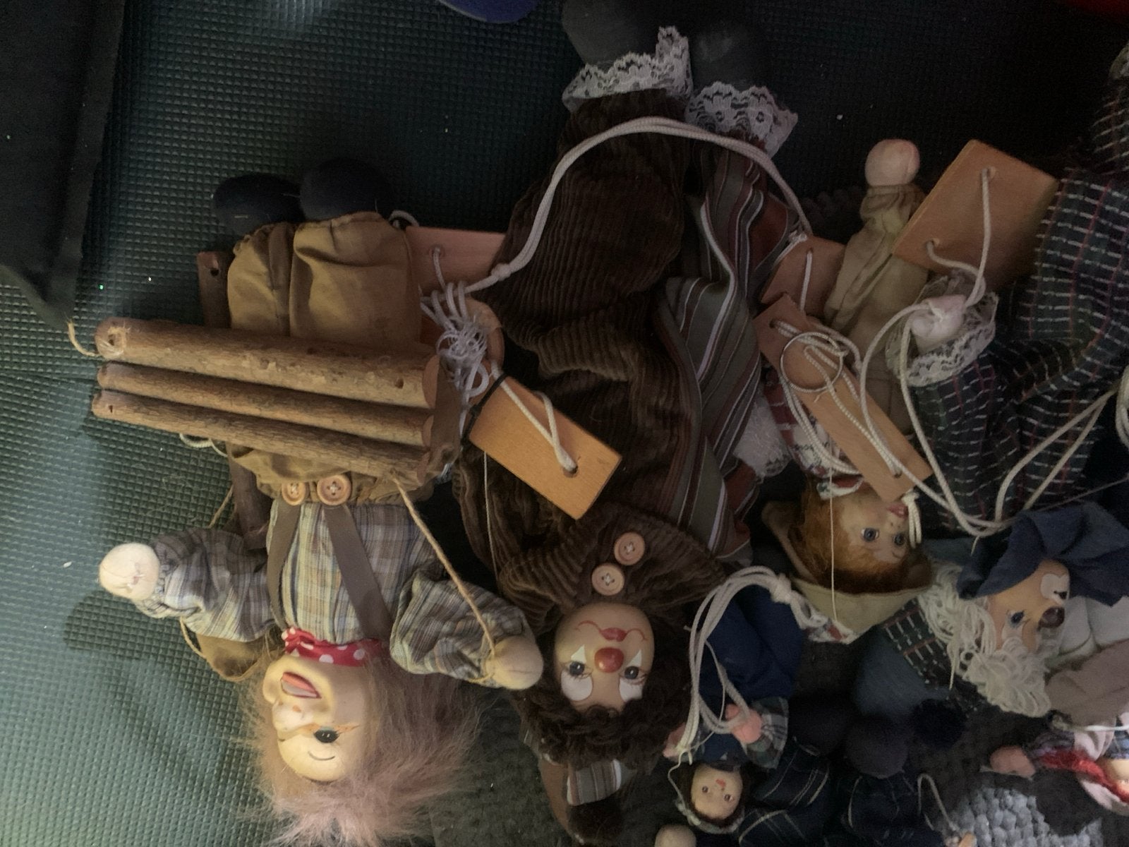 Partij van 7 Vintage Marionetten / Poppen, Ophalen of Verzenden, Zo goed als nieuw, Pop