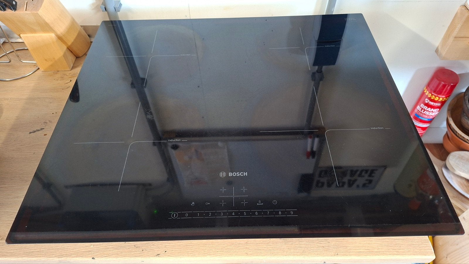 Bosch inductie kookplaat, Witgoed en Apparatuur, Kookplaten, Ophalen, Inbouw, Inductie, 4 kookzones