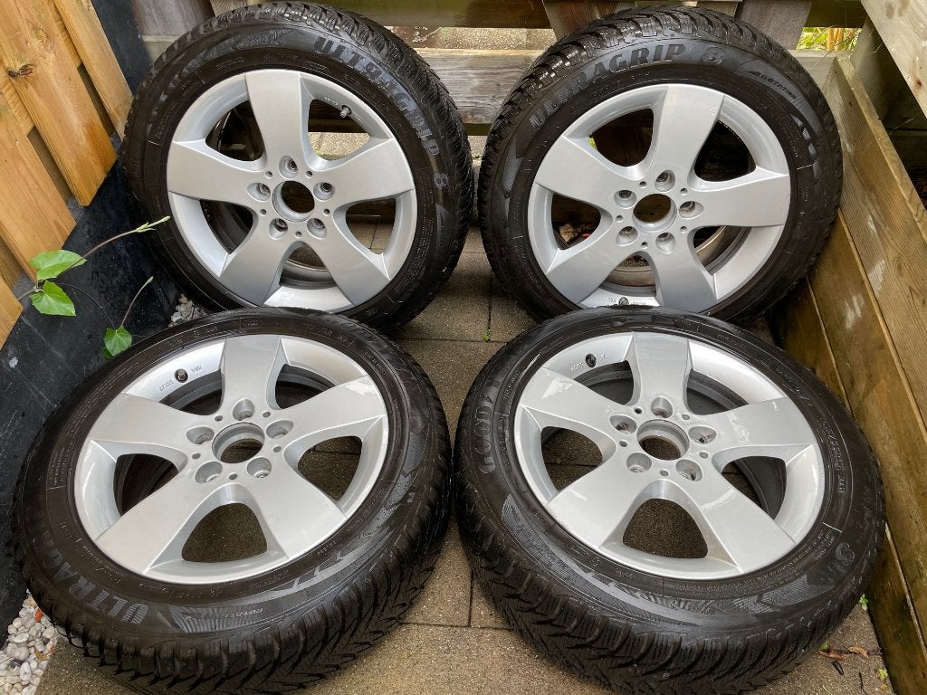 Nr.230: Alu. velgen,16 inch met winterbanden voor Merc. B, Auto diversen, Auto-accessoires, Ophalen, Gebruikt