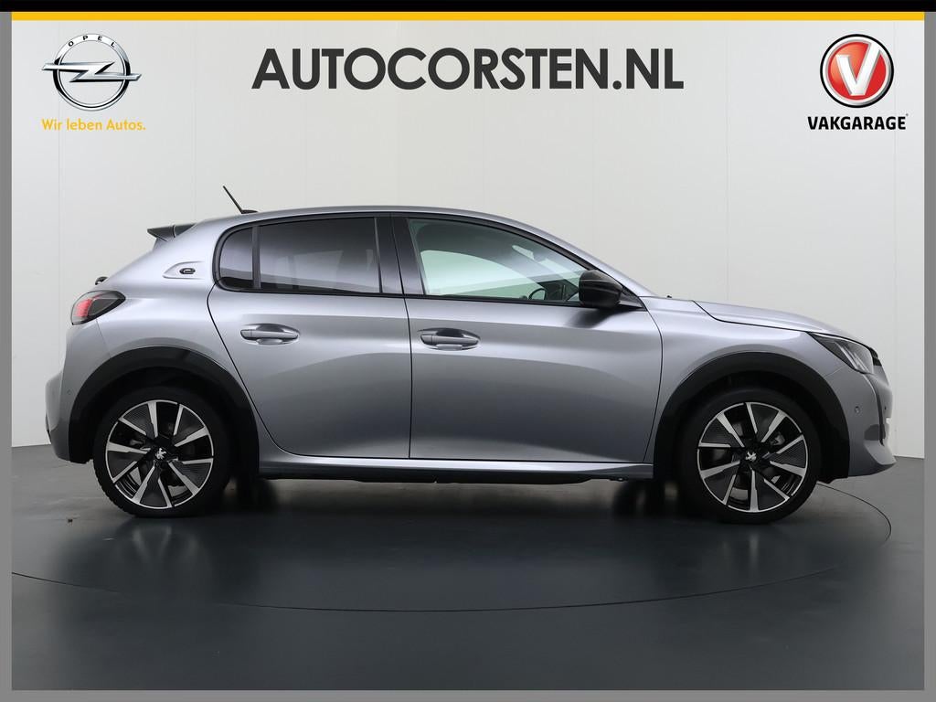 Peugeot e-208 EV GT 350 50 kWh SOH 89% Adap.Cruise 3D-Navi S, 136 pk, Gebruikt, Zwart, 24 min