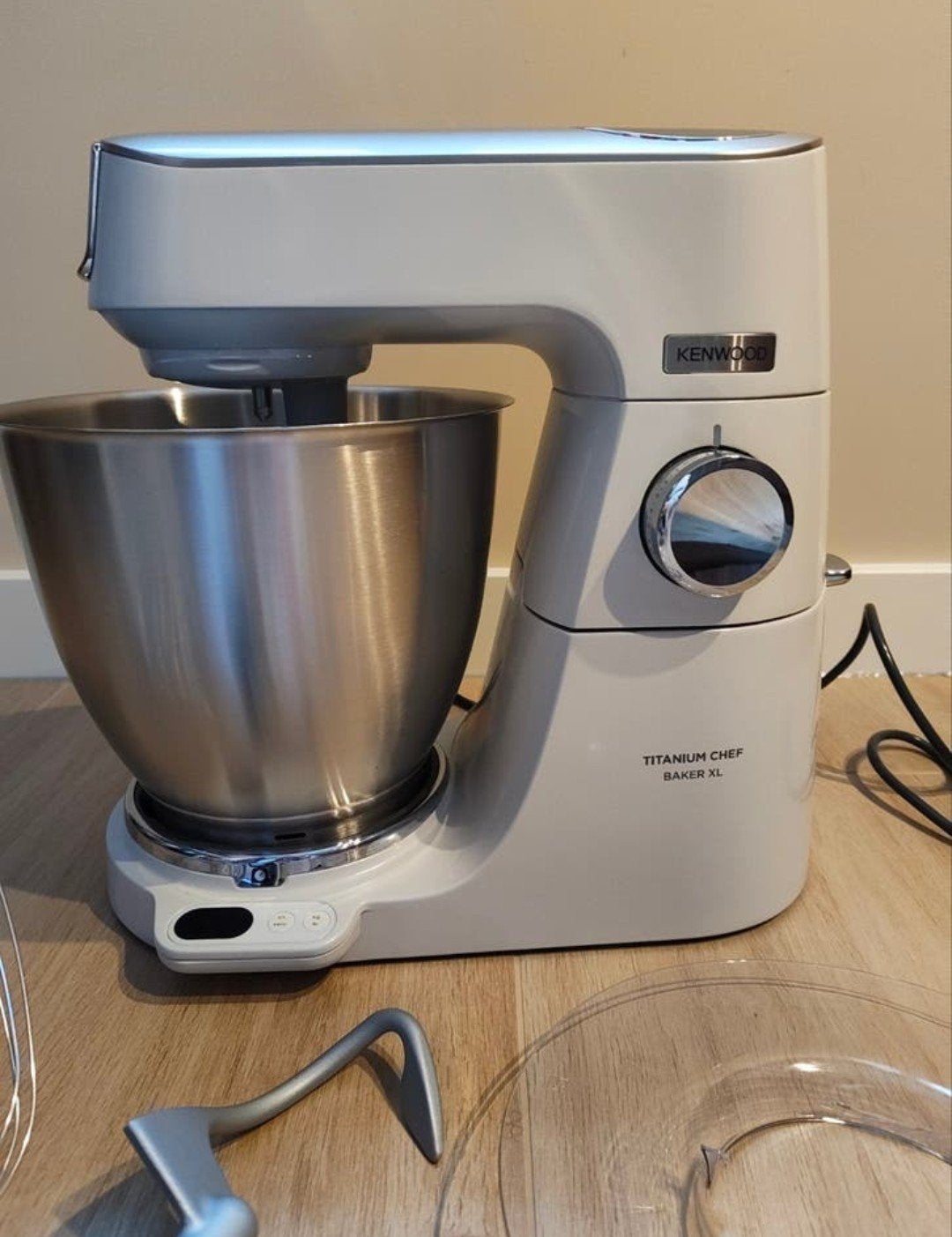 Nieuwstaat. Kenwood Titanium Chef Baker XL+Blender+Processor, 4 liter of meer, Ophalen of Verzenden, Zo goed als nieuw, 3 snelheden of meer