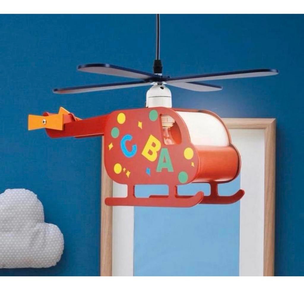 Helikopter lamp Kinderkamer - Helicopter hanglamp kind baby, Ophalen of Verzenden, Zo goed als nieuw, H, H