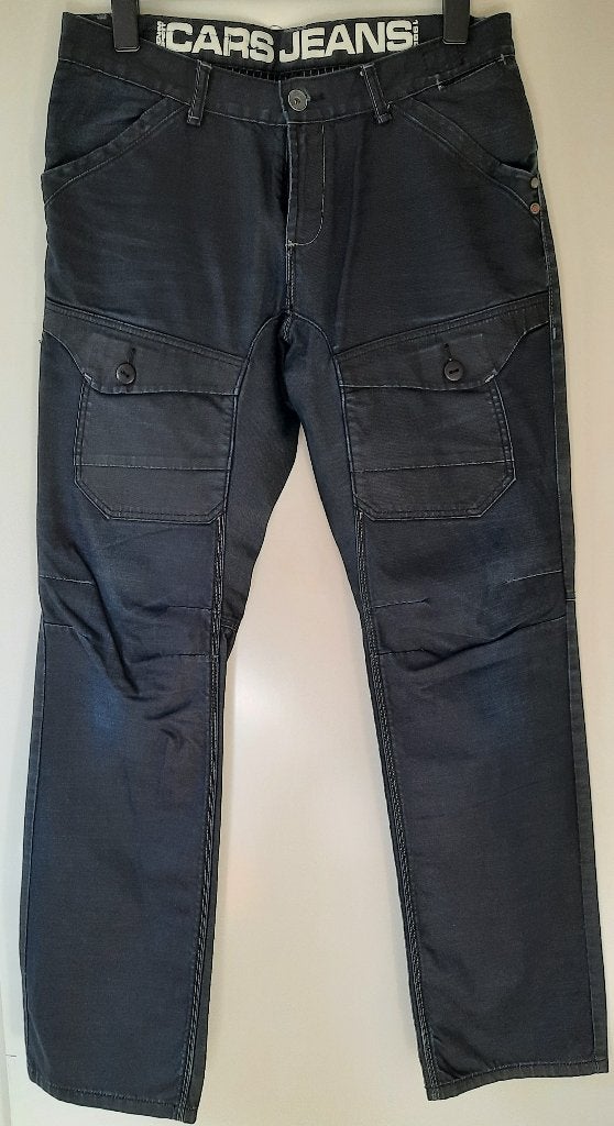 Cars Jeans worker/cargo broek zwart stone washed maat 34/32, Cars Jeans, Zwart, Ophalen of Verzenden, W33 - W34 (confectie 48/50)