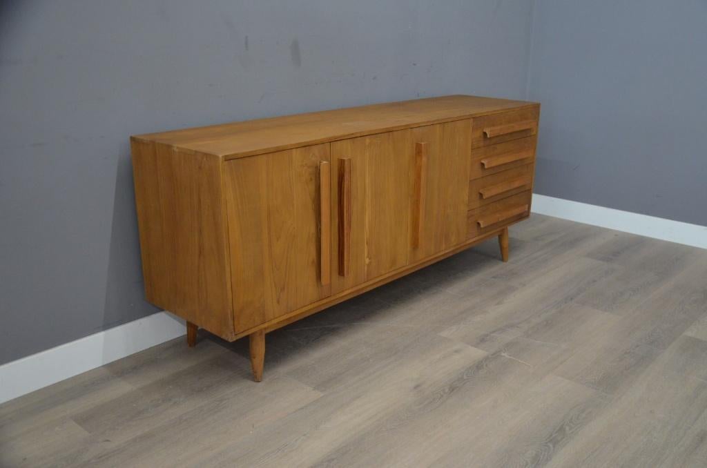 Retro dressoir 183 cm teak, Verzenden, Nieuw, Hout