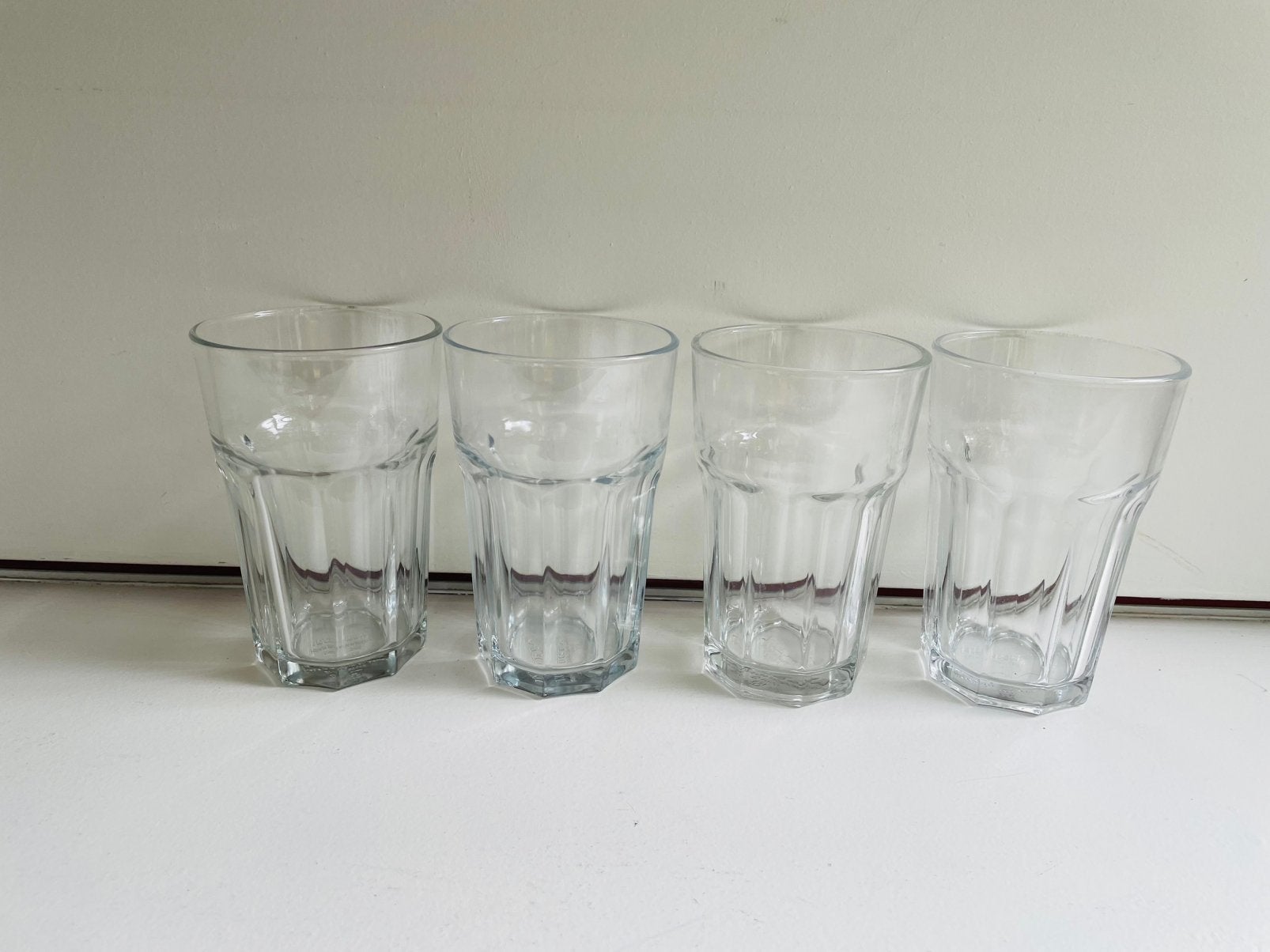 4 ikea Pokal grote glazen, Glas of Glazen, Gebruikt, Ophalen of Verzenden, Glas