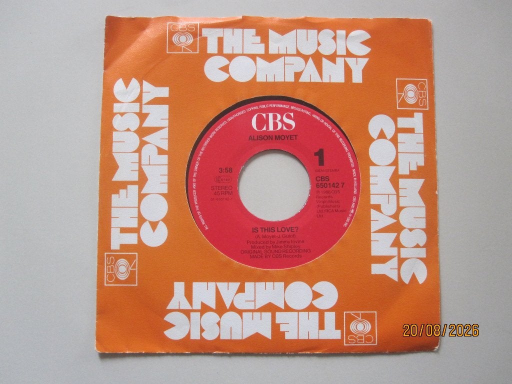 ALISON MOYET -  is this love - vinyl 7", Gebruikt, 7 inch, Ophalen of Verzenden, Pop