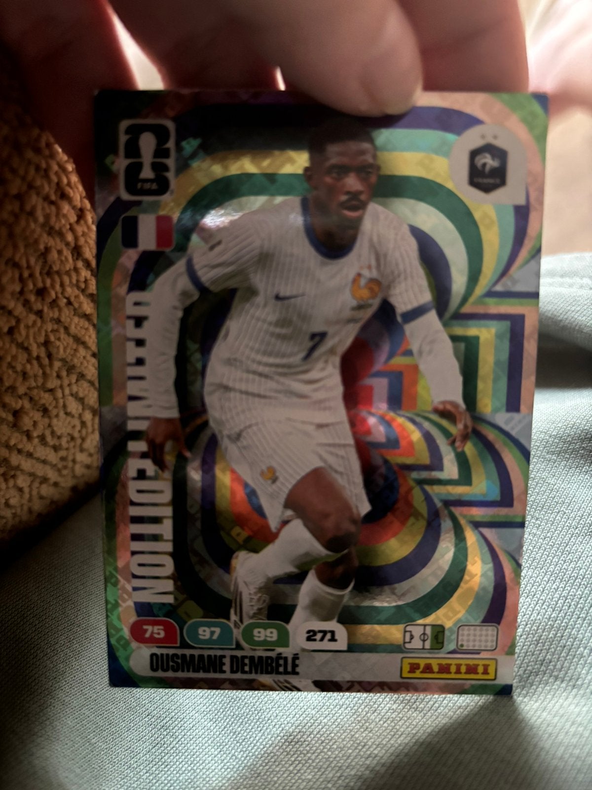 Dembele limited edition kaart, Ophalen of Verzenden, Zo goed als nieuw, Buitenlandse clubs, Spelerskaart