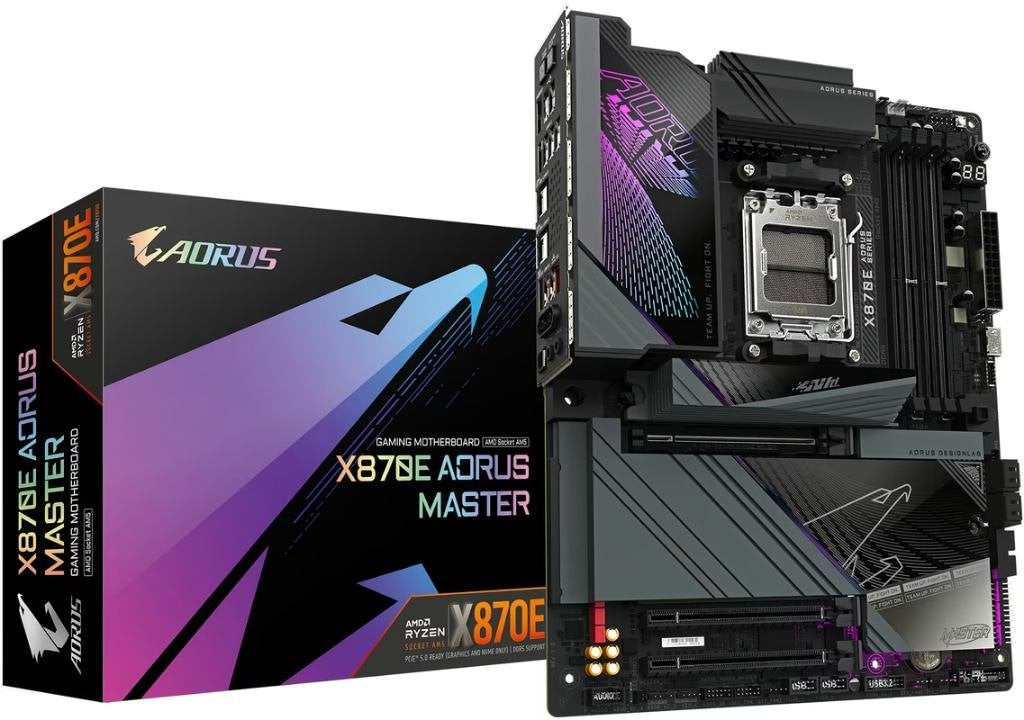 Gigabyte X870E AORUS MASTER AMD AM5, Ophalen of Verzenden, Zo goed als nieuw, ATX, DDR5