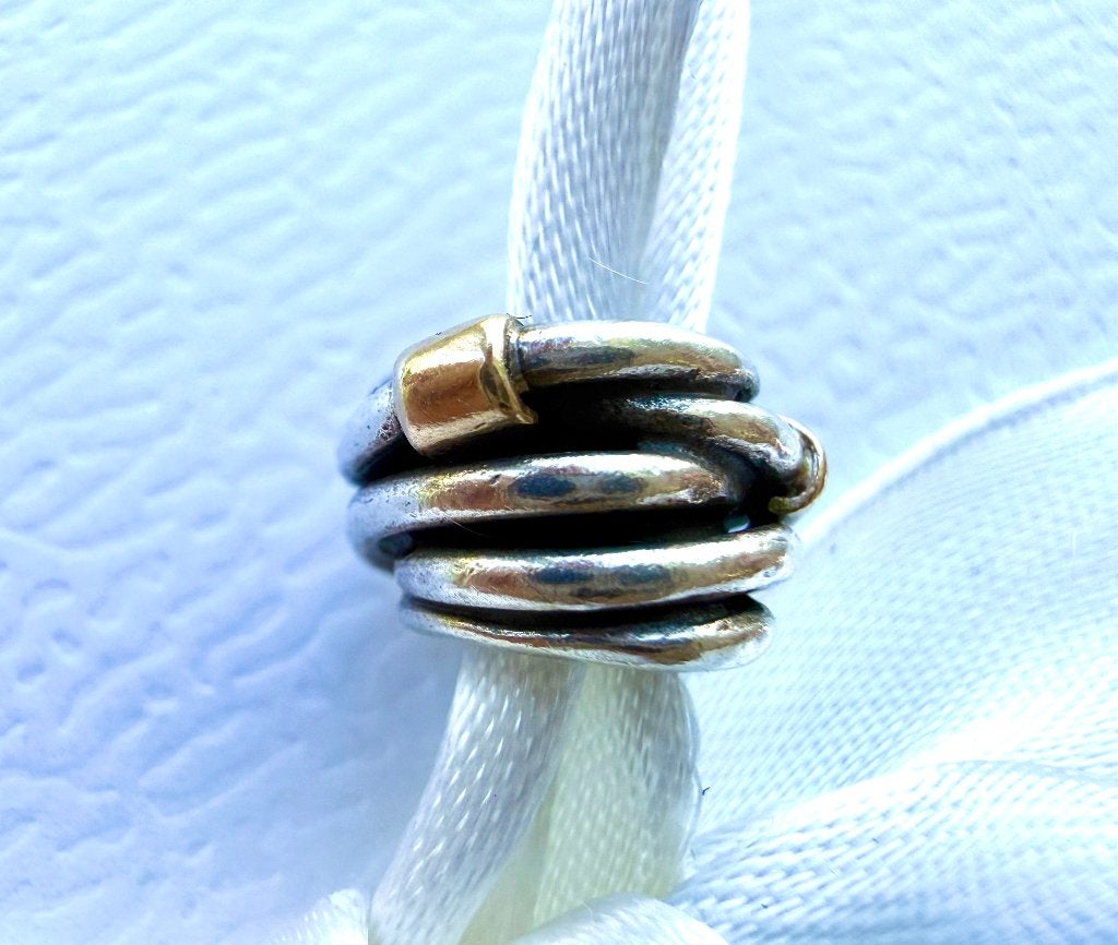 Pandora goud/zilver touw, Pandora, Ophalen of Verzenden, Zo goed als nieuw, 1 bedel