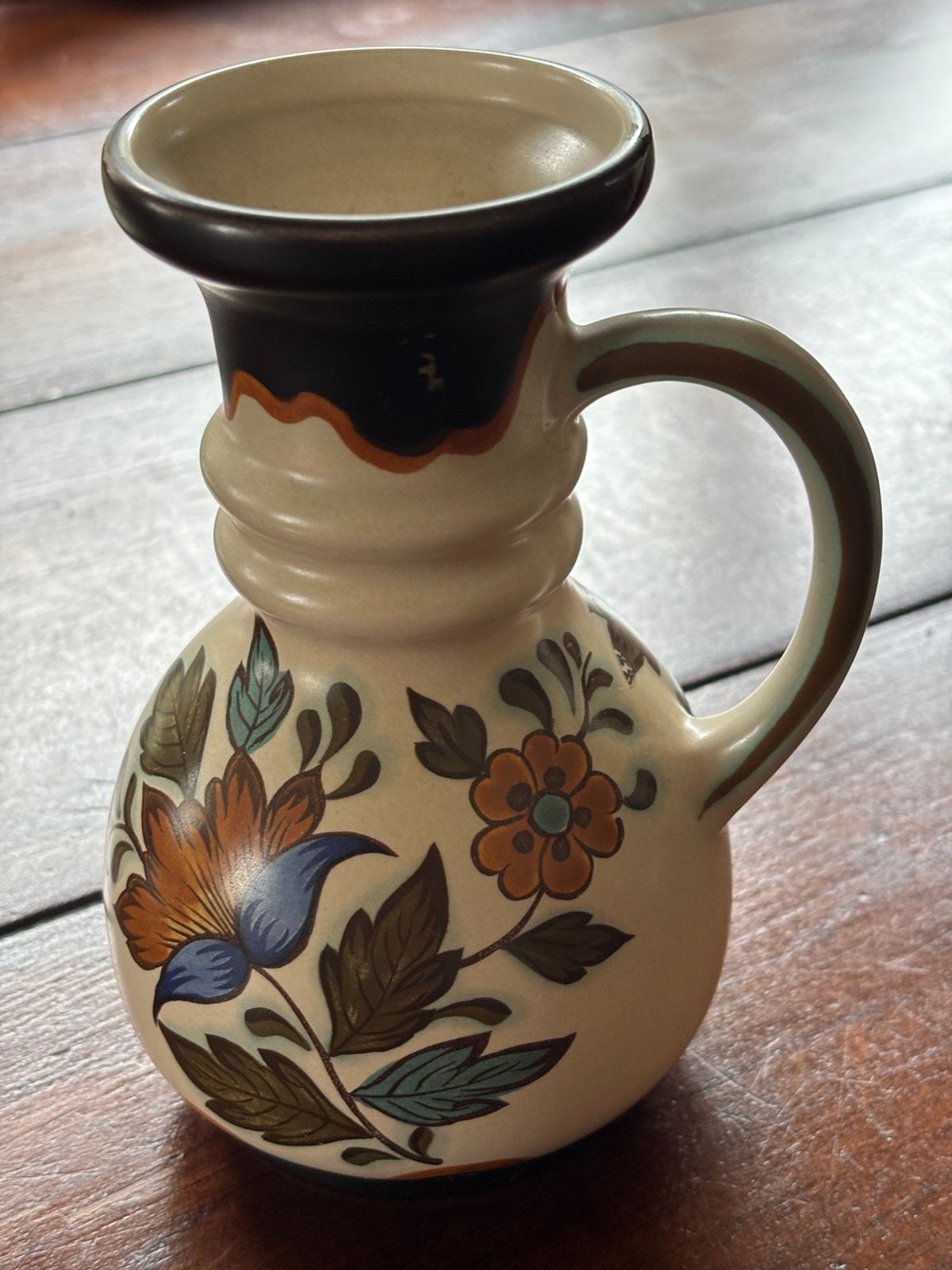 4 Prachtige GOUDA platelen vintage vaasjes., Antiek en Kunst, Antiek | Vazen, Ophalen of Verzenden