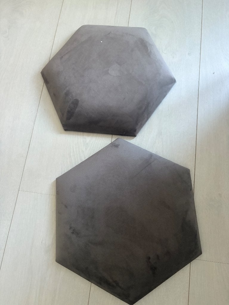 Hexagon panelen, Ophalen, Overige patronen, Grijs, Wandbekleding