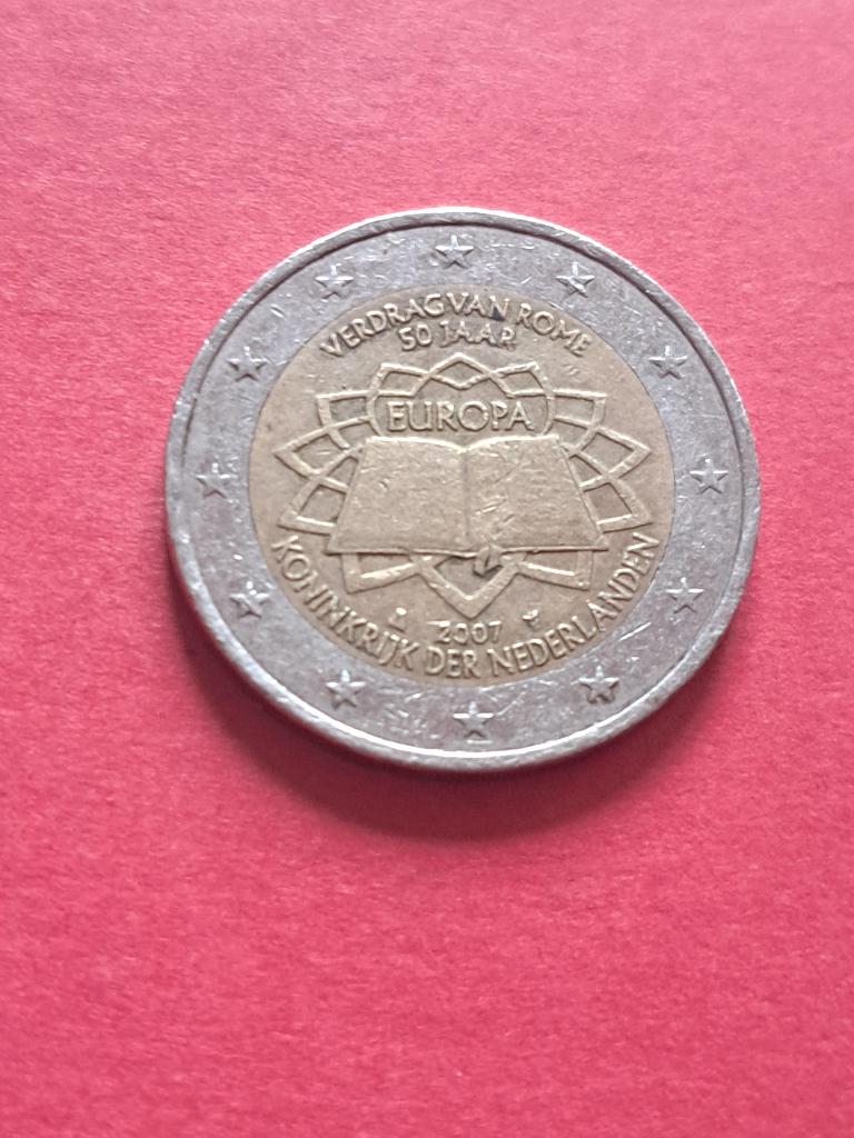 2007 Nederland 2 euro 50 jaar Verdrag van Rome, Postzegels en Munten, Munten | Nederland, Verzenden, Koningin Beatrix, Euro's