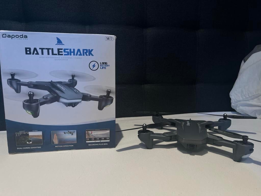 Dapoda Battleshark Drone - High Performance Quadcopter, Audio, Tv en Foto, Drones, 250 tot 900 gram, Cameradrone, 100 tot 1000 meter