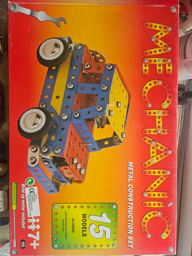 Mechanic Metalen Constructie Set - 15 Modellen, Ophalen of Verzenden, Gebruikt, Bouwen