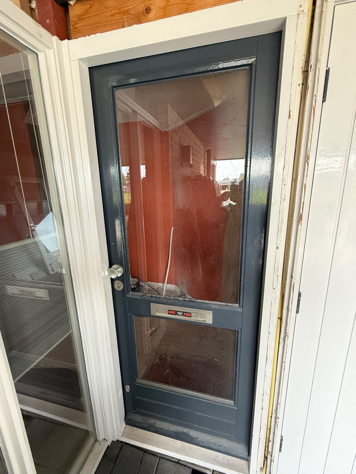 Voordeur 83 x 209,5 cm met glas, Ophalen, Gebruikt, 80 tot 100 cm, Buitendeur