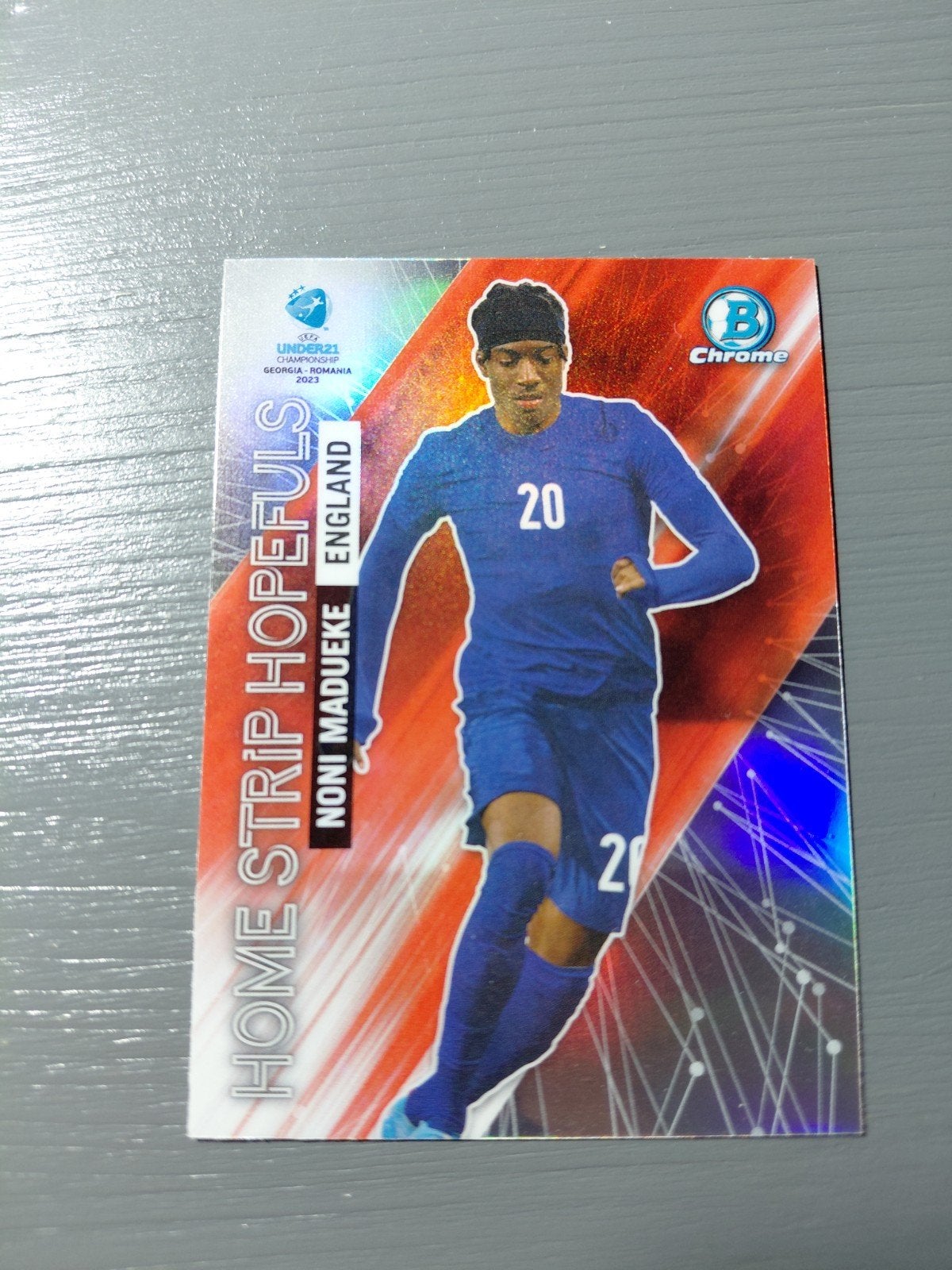noni madueke ROOKIE (engeland/arsenal) topps chrome u21, Ophalen of Verzenden, Nieuw