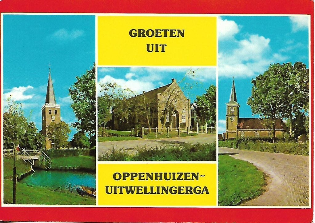 Oppenhuizen-Uitwellingerga- -3-luik., Ophalen of Verzenden, 1980 tot heden, Ongelopen, Friesland
