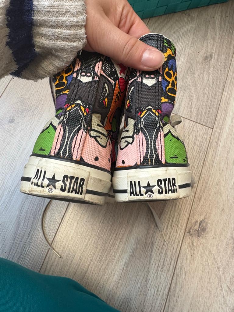 Converse All Star High Top Sneakers Maat 36,5 Kleurrijk, Kleding | Dames, Schoenen, Ophalen of Verzenden, Gedragen, Overige kleuren