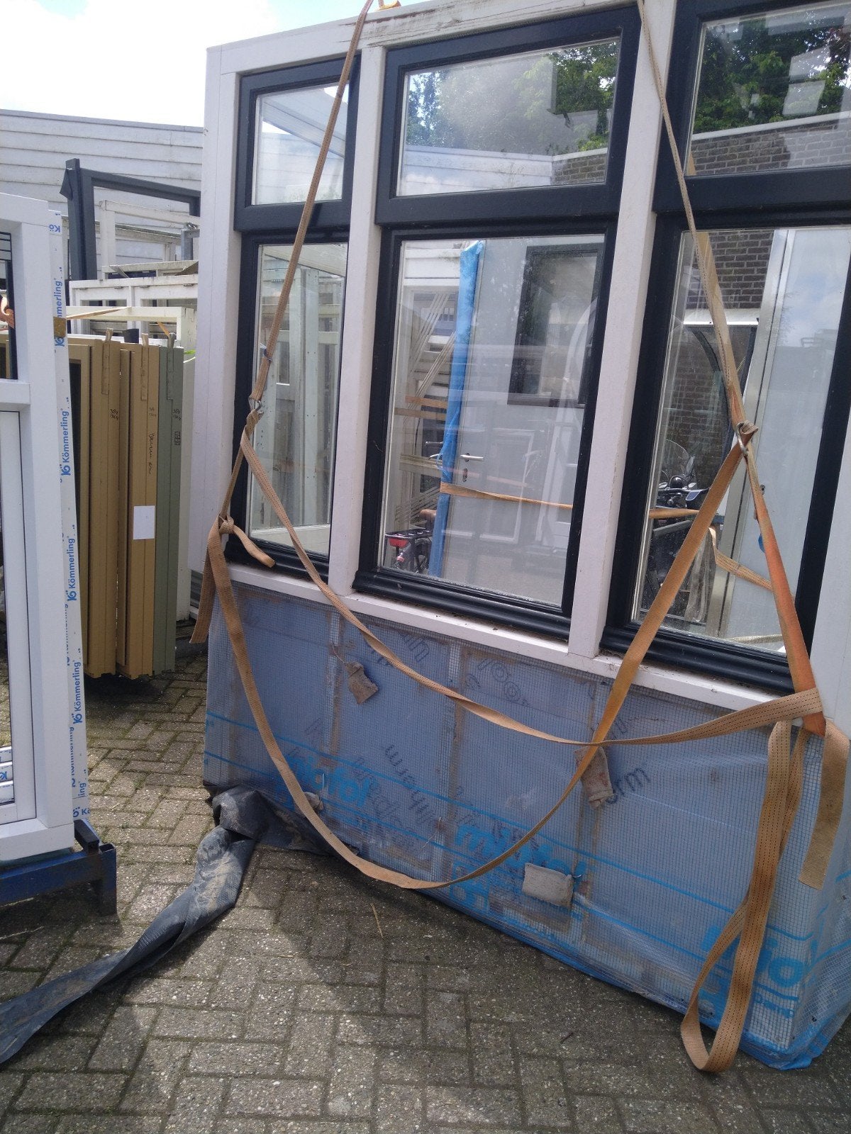Erker kozijn, Doe-het-zelf en Verbouw, Gevelraam of Ruit, Gebruikt, Dubbelglas, 160 cm of meer