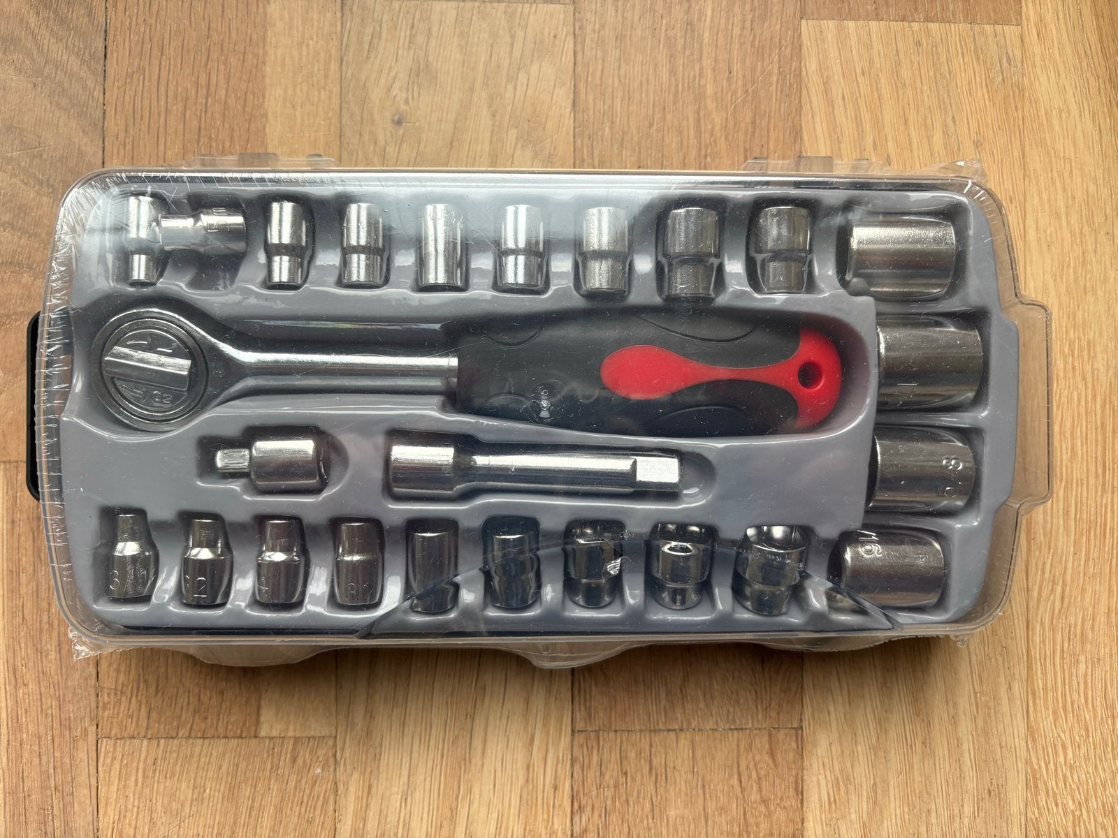 Nieuwe GS Quality Products Doppendoos Ratelset 25-delig 1/4", Ophalen of Verzenden, Nieuw, Sleutel/ratel, Overige merken