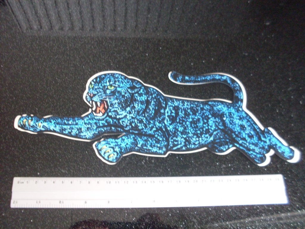 grote sticker zwarte panter phanter lynx puma kat achtige, Verzenden, Zo goed als nieuw, Dier en Natuur