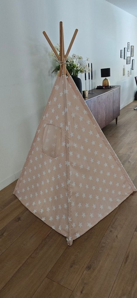 Wigwam, speeltent, tipi - Roze / sterren, Ophalen, Gebruikt