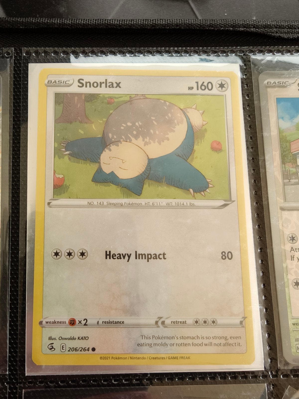 Snorlax 206/264 Pokémon Kaart - Mint Conditie, Ophalen of Verzenden, Nieuw, Losse kaart