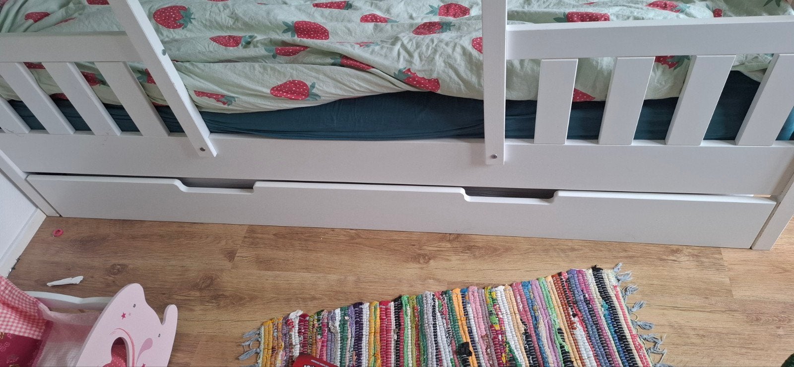 Bedlade met wieltjes, Ophalen, Gebruikt, 90 cm, Eenpersoons