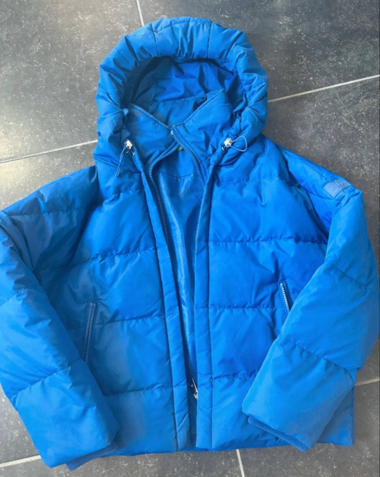 Ralph Lauren Puffer Jacket - Maat M, Kleding | Dames, Ophalen, Zo goed als nieuw, Maat 38/40 (M), Blauw