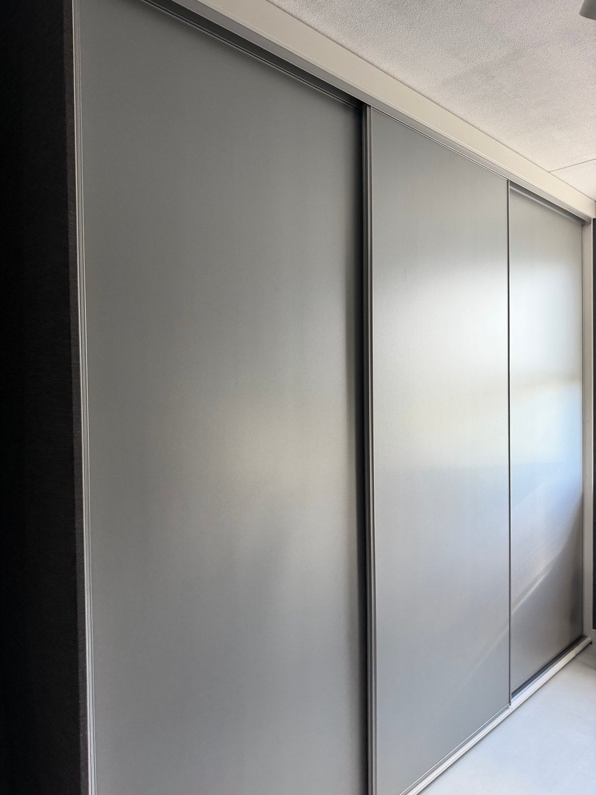 Schuifwand lichtgrijs 3 panelen (305x249 cm), Ophalen, Gebruikt, 200 cm of meer, Modern
