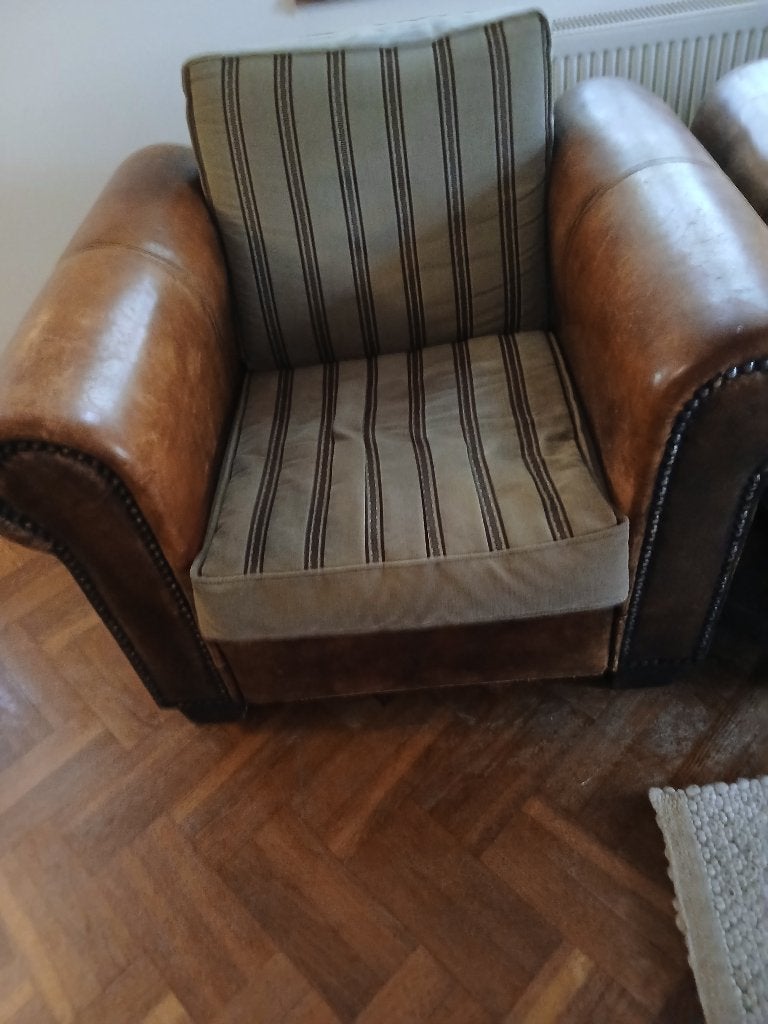 bank en fauteuil, Ophalen, Gebruikt, 150 tot 200 cm, Tweepersoons