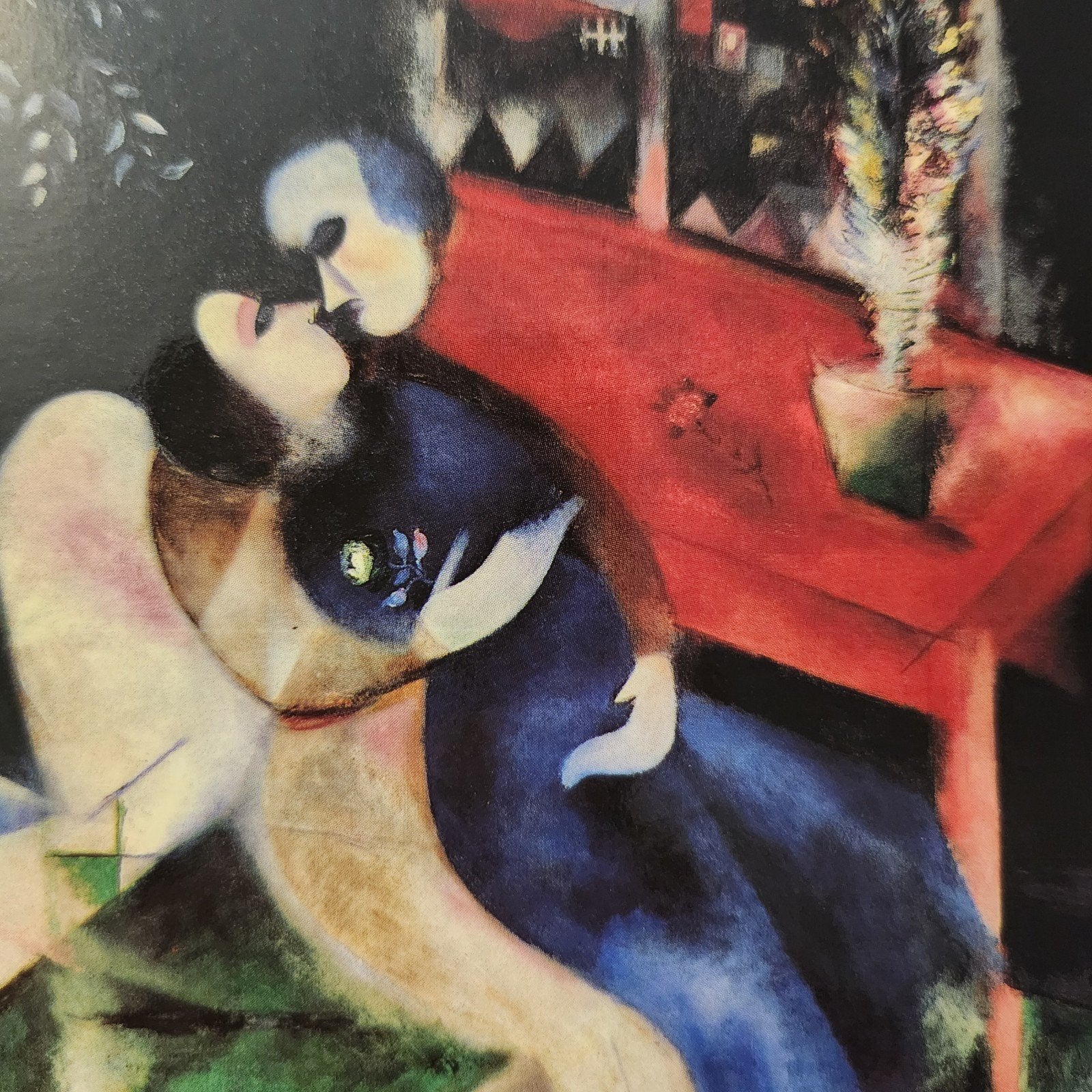 Kunstkaart Marc Chagall - Les Amoureux, 1913-14, Verzenden, 1980 tot heden, Ongelopen, Cultuur en Media