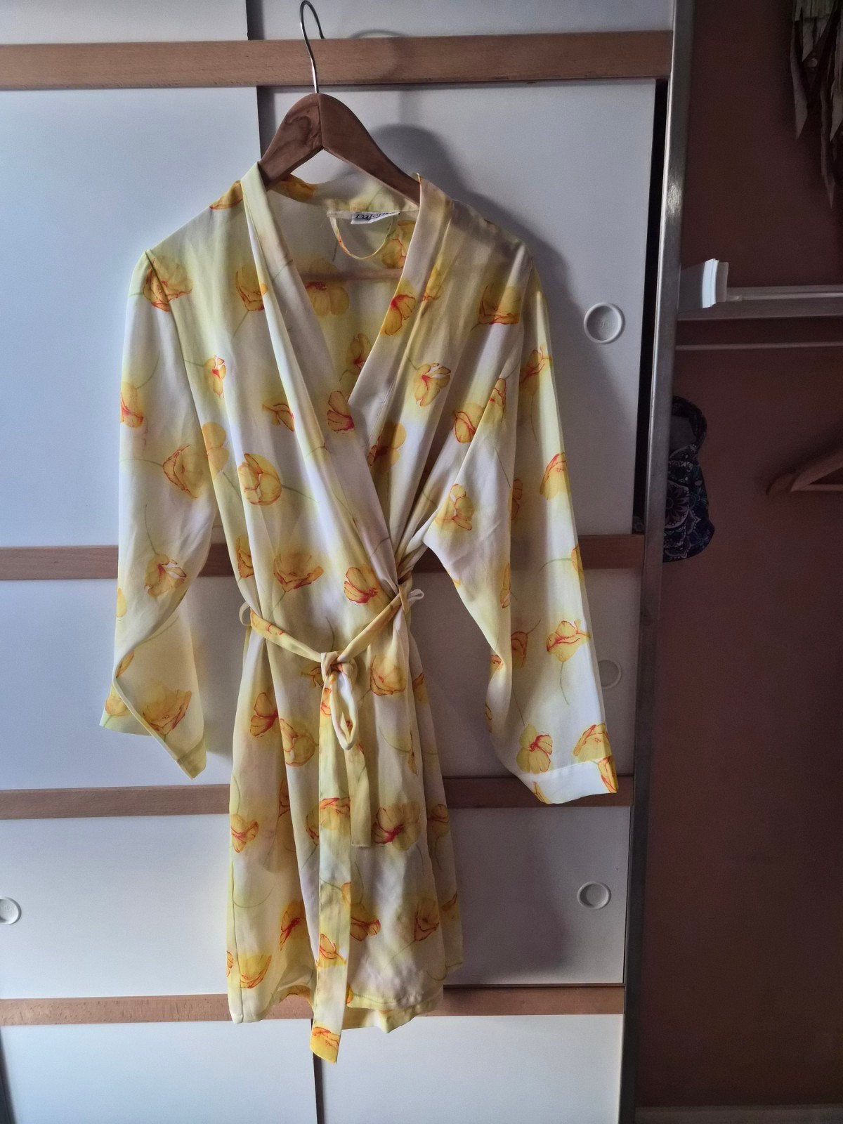 Vintage Paloma jurk met negligé, maat S/M, Verzenden, Geel, Paloma, Zo goed als nieuw