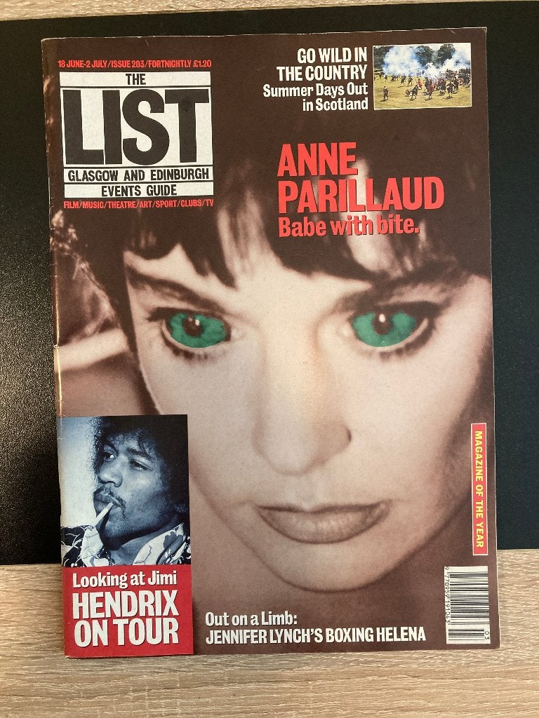 the List events guide Glasgow Edinburgh Jimi Hendrix 1993, Boeken, Ophalen of Verzenden, Zo goed als nieuw, Overige onderwerpen