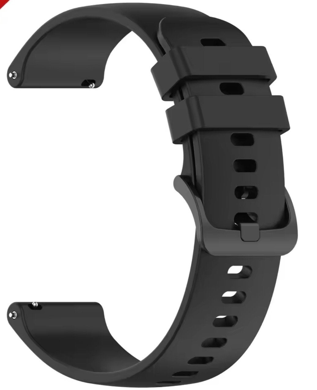 Zwart siliconen bandje 22 mm voor Garmin horloges, Ophalen of Verzenden, Nieuw, Zwart