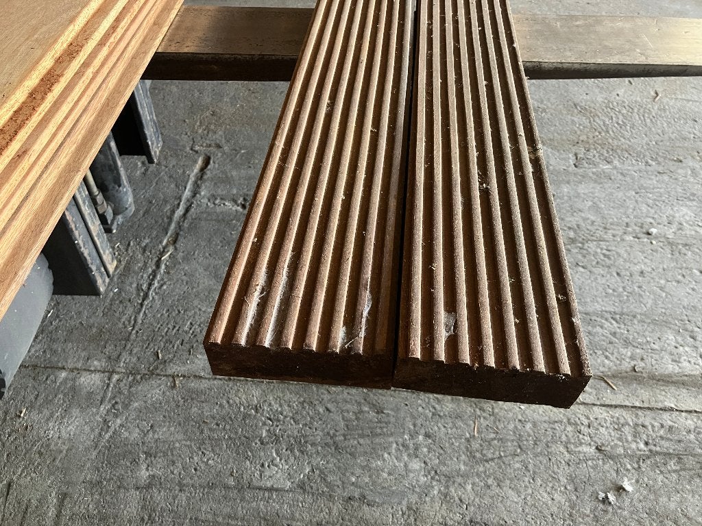 planken- vlonderplanken-steiger-Hardhout-Azobe-50x140 mm, Tuin en Terras, Terrasdelen en Vlonders, Nieuw, Hout, Ophalen