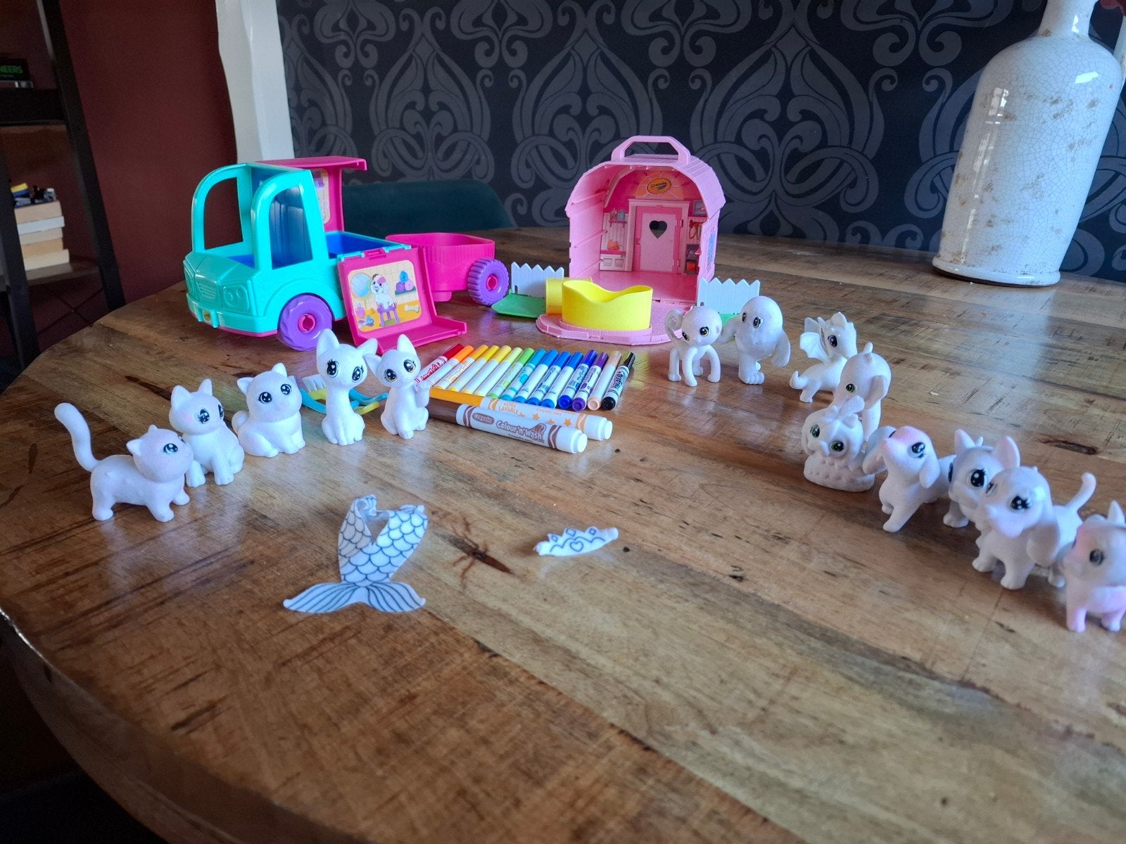 Crayola washimals speelset met dieren en accessoires, Ophalen of Verzenden, Gebruikt, Jongen of Meisje