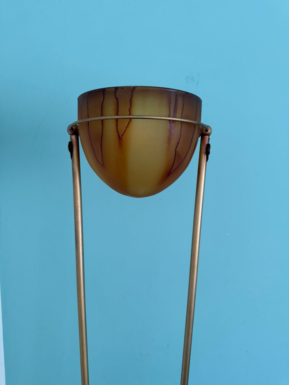 Louis Drimmer Rodez Art Nouveau vloerlamp glazen kelkkap, Ophalen, Art Nouveau Deco Vintage Antiek Roccoco desgin, E27 (groot)