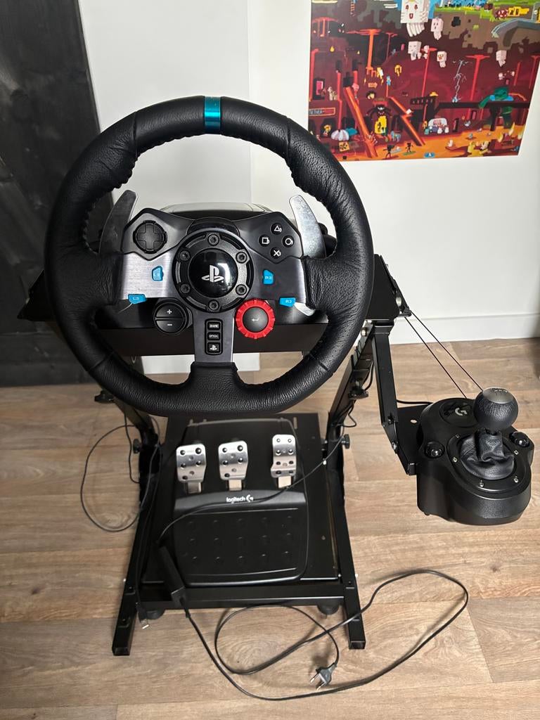 Logitech G29 Driving Force Racing Wheel + Shifter + Playseat, Spelcomputers en Games, Ophalen, Zo goed als nieuw, Stuur of Pedalen