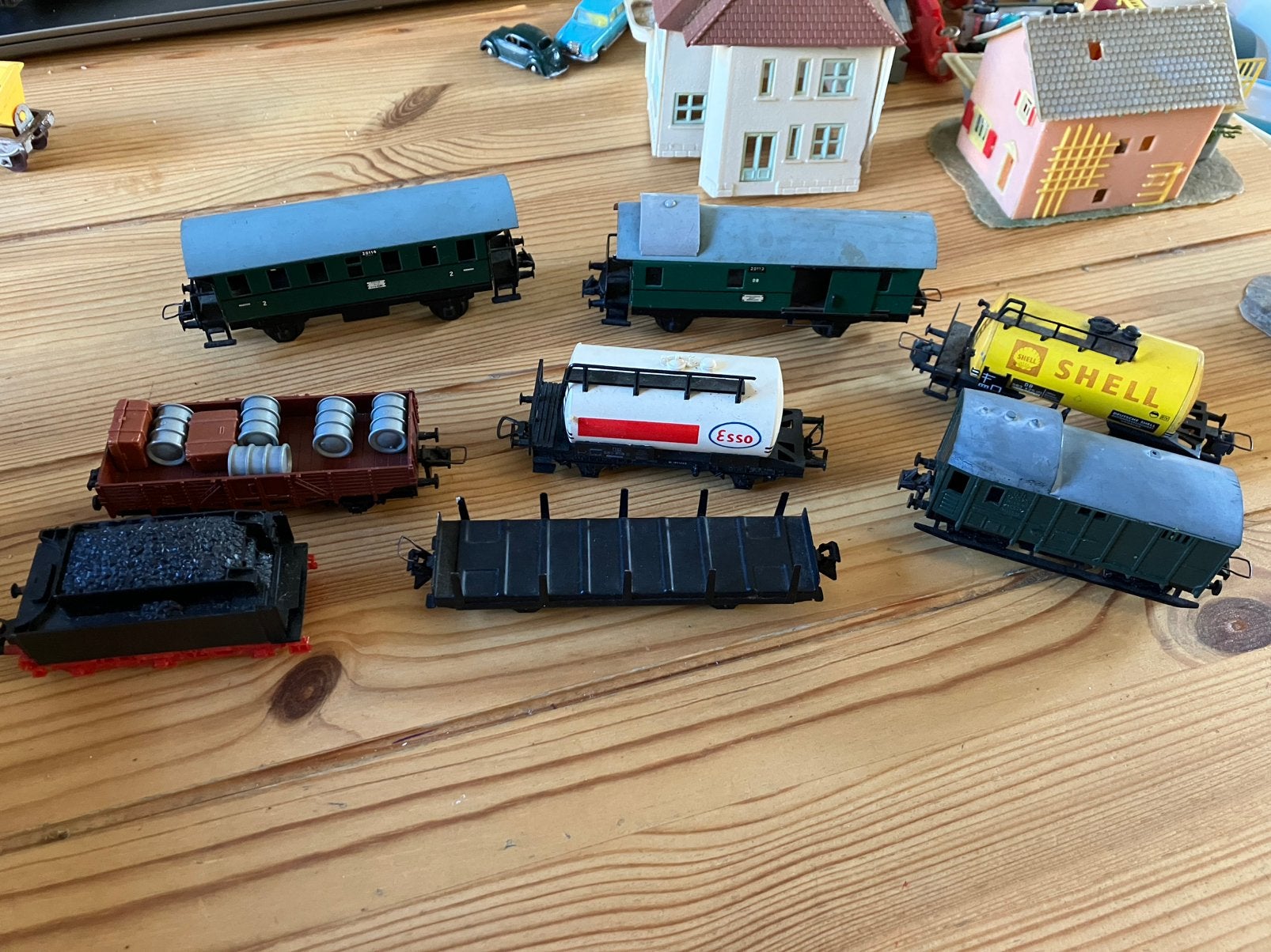 Set van 8 wagons voor H0 spoor deels trix express, Gelijkstroom, Trix, Wagon, Ophalen of Verzenden