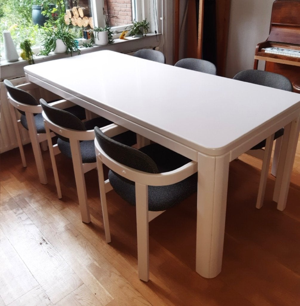 Eethoek met 6 stoelen, Ophalen, Gebruikt, 50 tot 100 cm, Vijf personen of meer