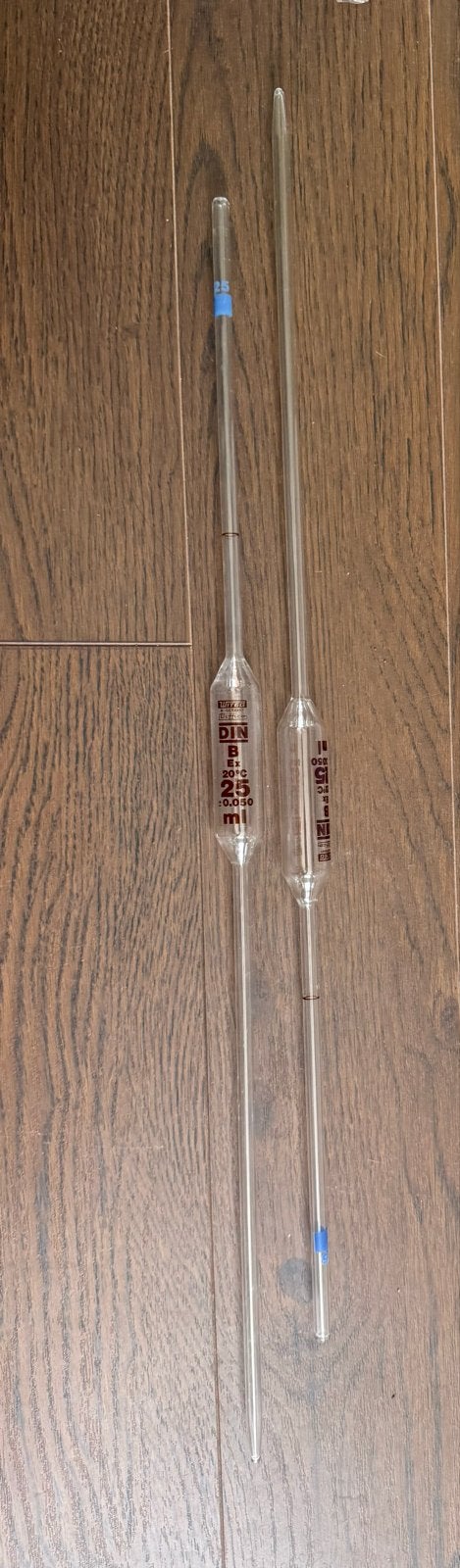 2 glazen pipetten, Ophalen of Verzenden