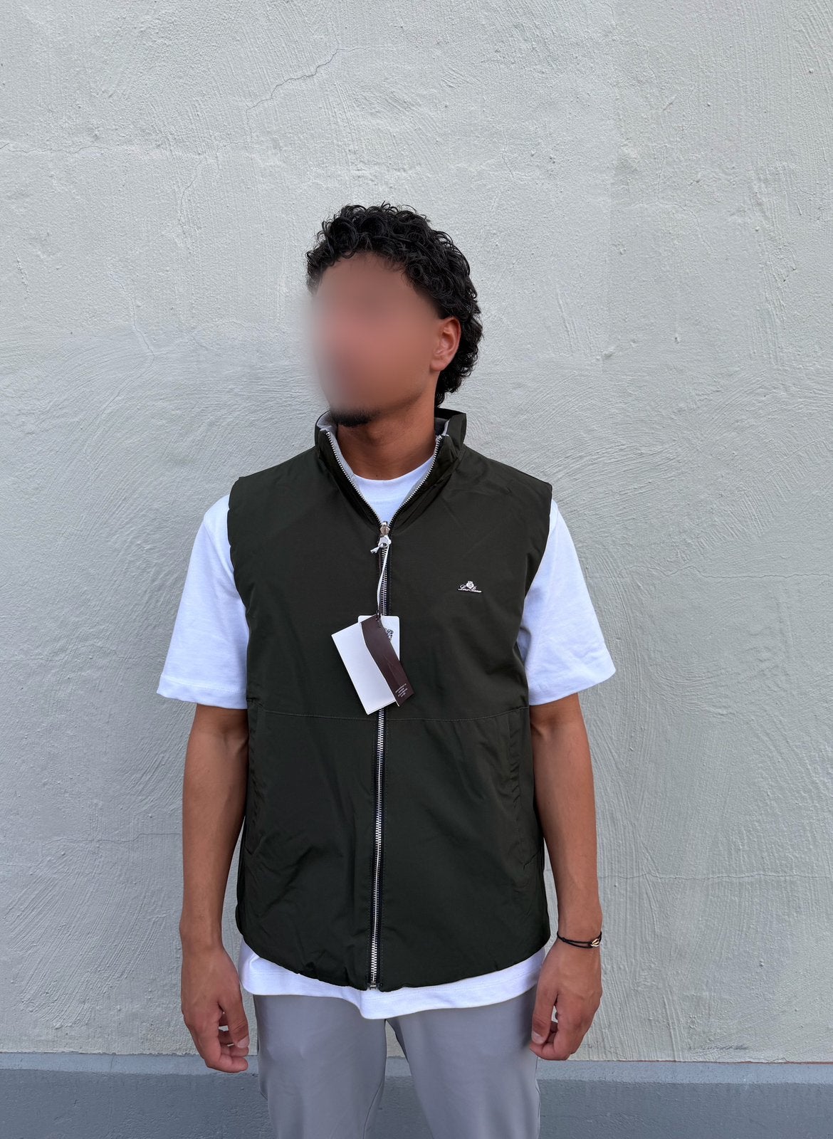 Loro Piana Bodywarmer | Khaki Groen | Reversible, Ophalen of Verzenden, Nieuw, Overige maten, Groen